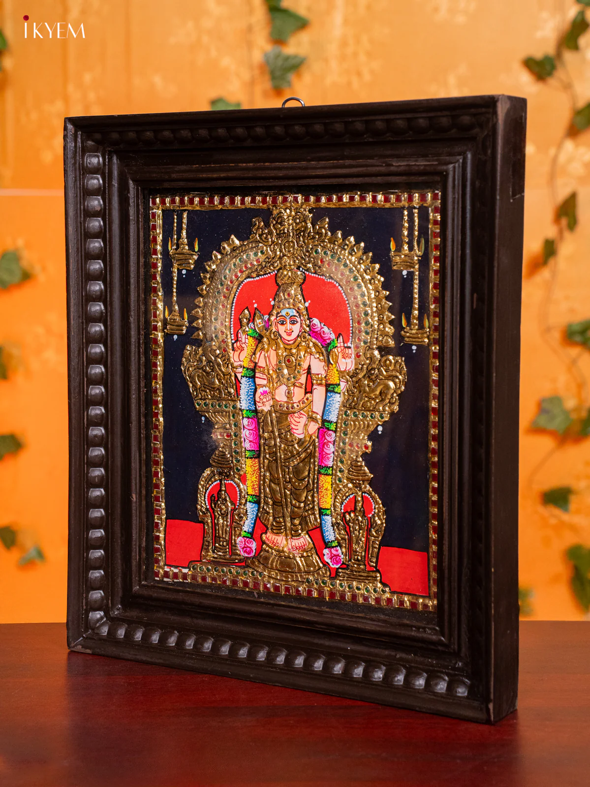 Tiruchendur Murugan Tanjore painting - (13x15) Inch - KH26162 - Image 4