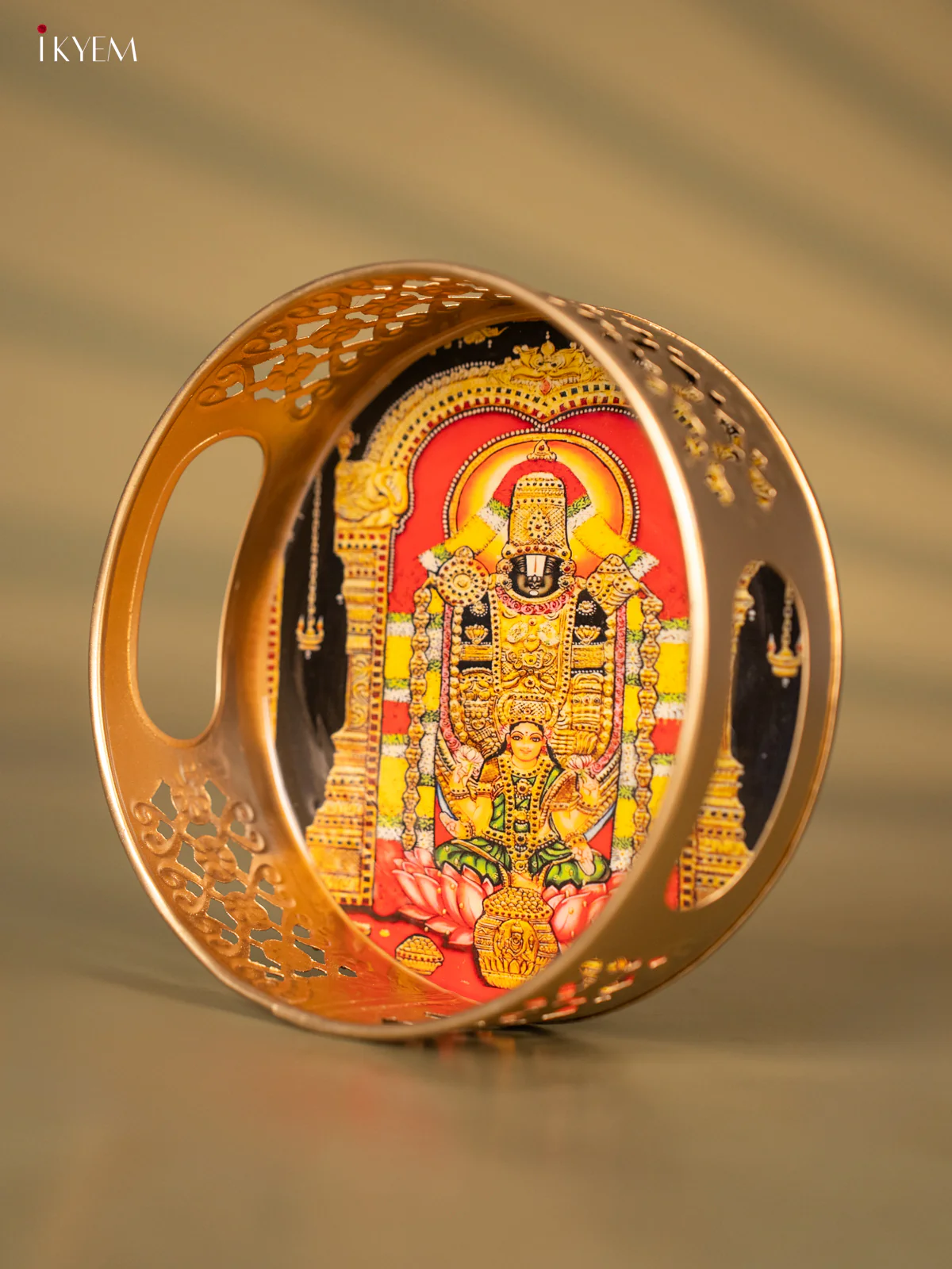 Digital Printed Tirupati Balaji & Lakshmi Metal Tray - KH05147 - Image 3