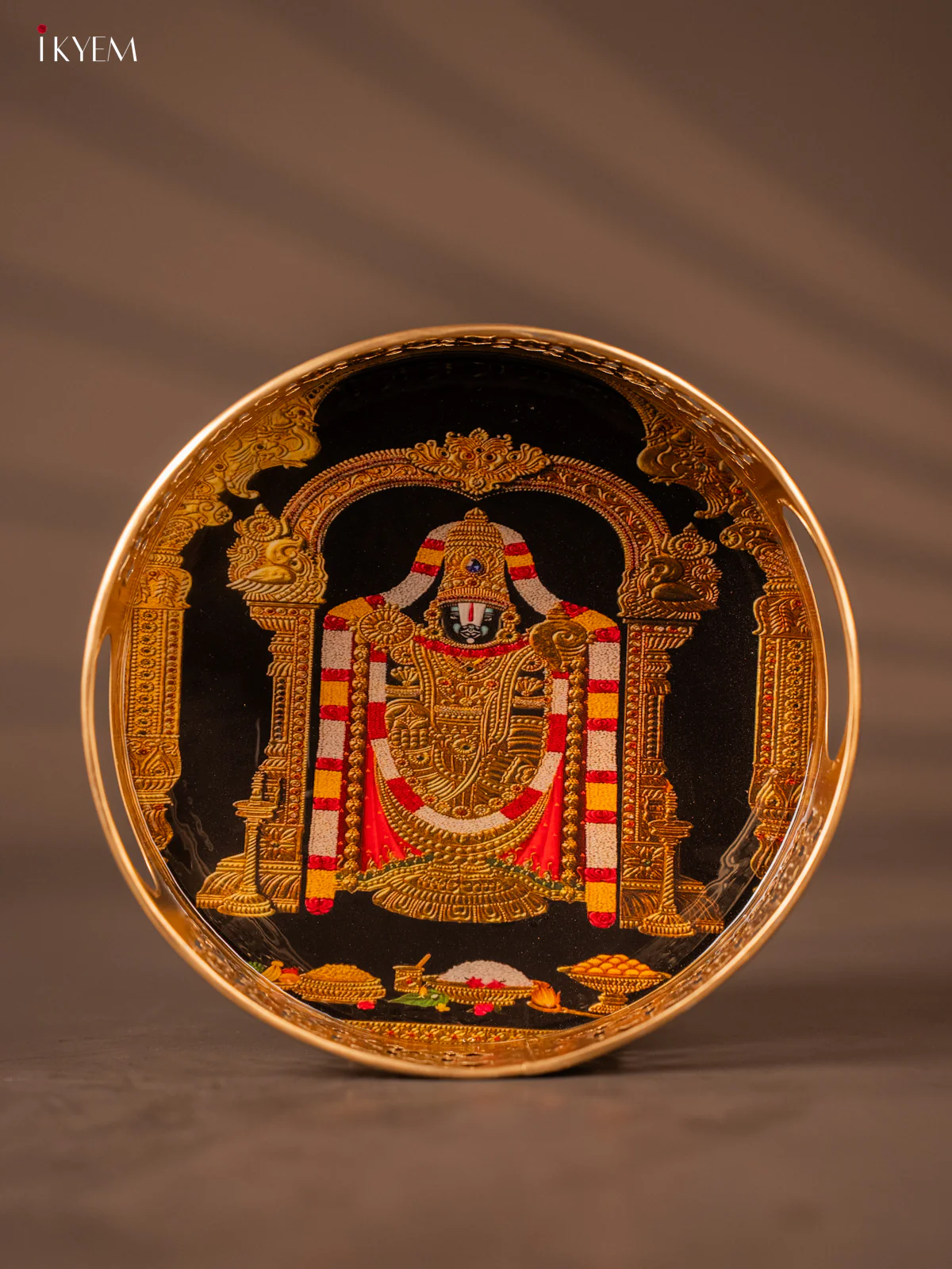 Timeless Lord Balaji Printed Metal Tray - KH05124