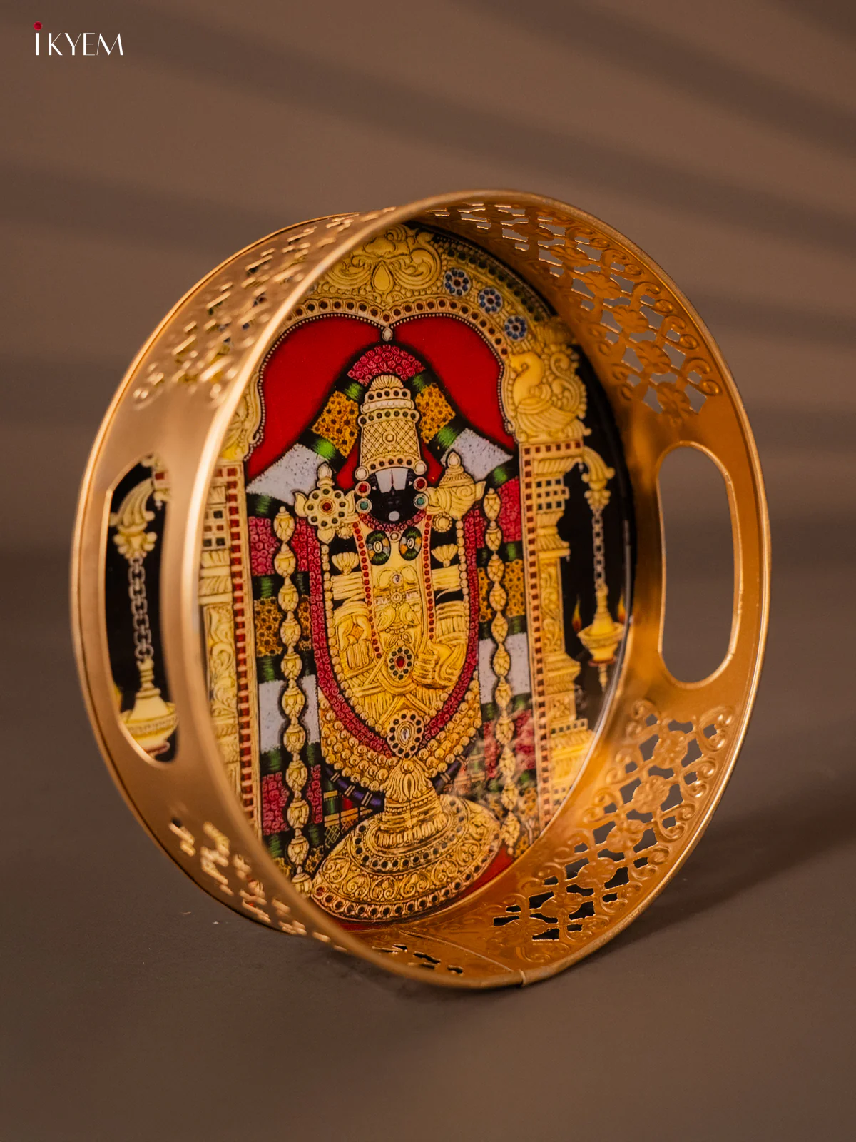Majestic Lord Balaji Printed Round Metal Tray - KH05122 - Image 2