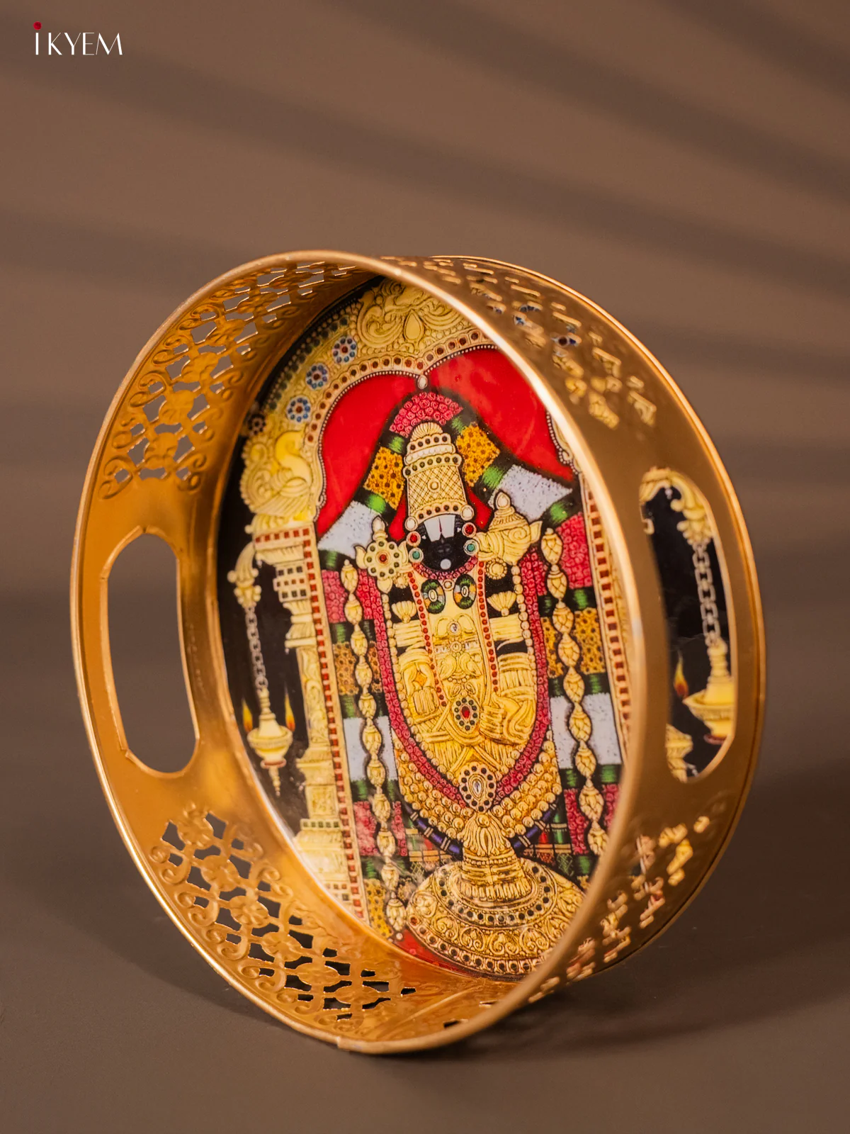 Majestic Lord Balaji Printed Round Metal Tray - KH05122 - Image 3