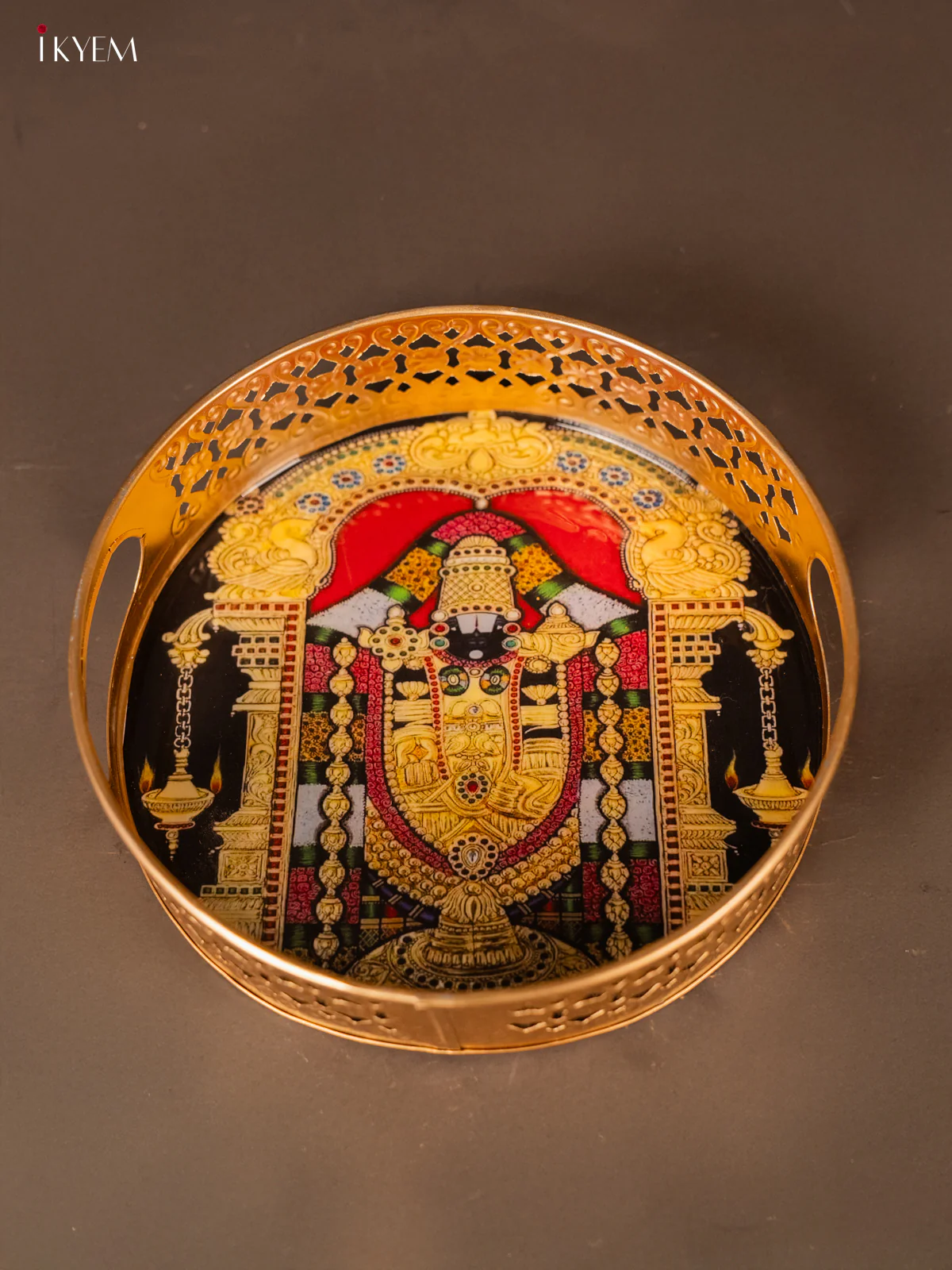Majestic Lord Balaji Printed Round Metal Tray - KH05122 - Image 4