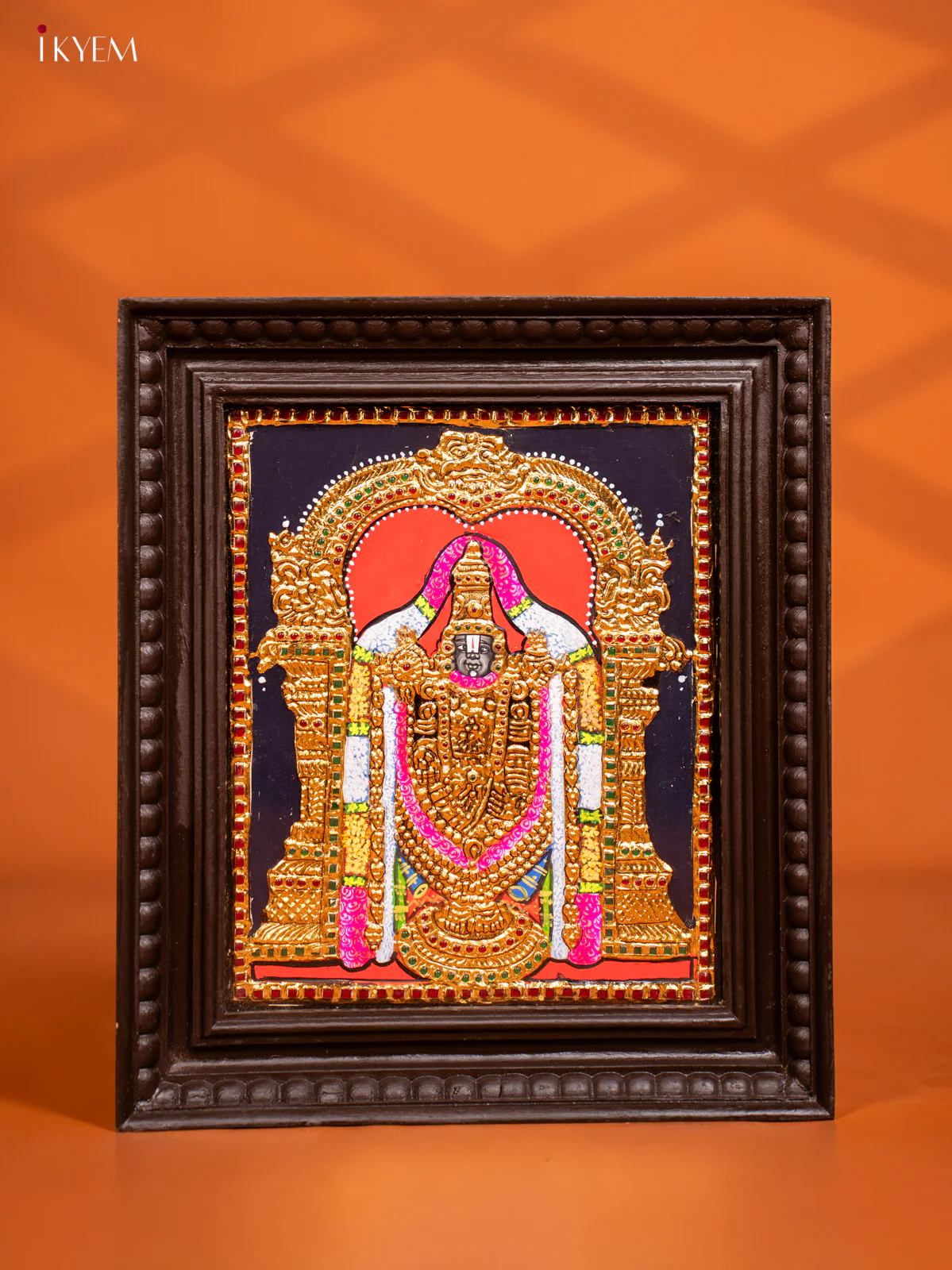 Tirupati Balaji Tanjore Painting - (13×15) Inch - KF10256