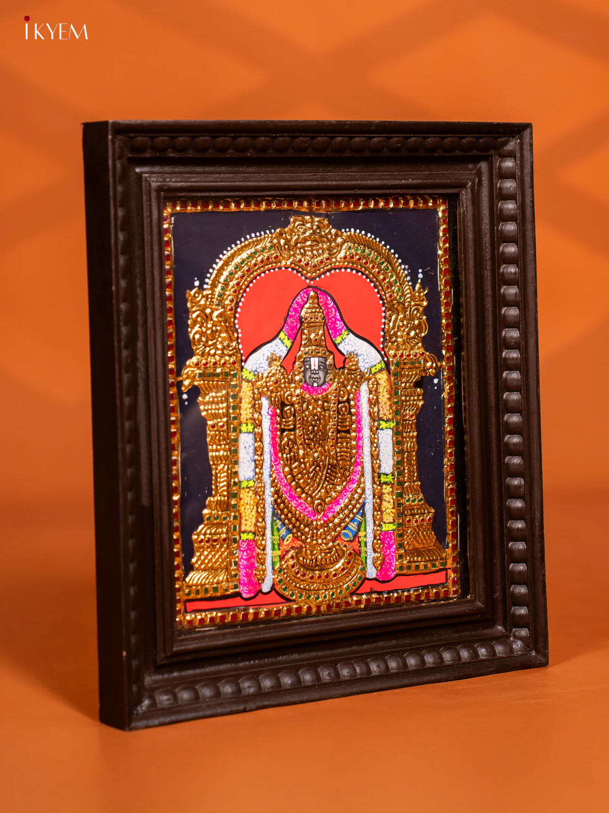 Tirupati Balaji Tanjore Painting - (13×15) Inch - KF10256 - Image 2