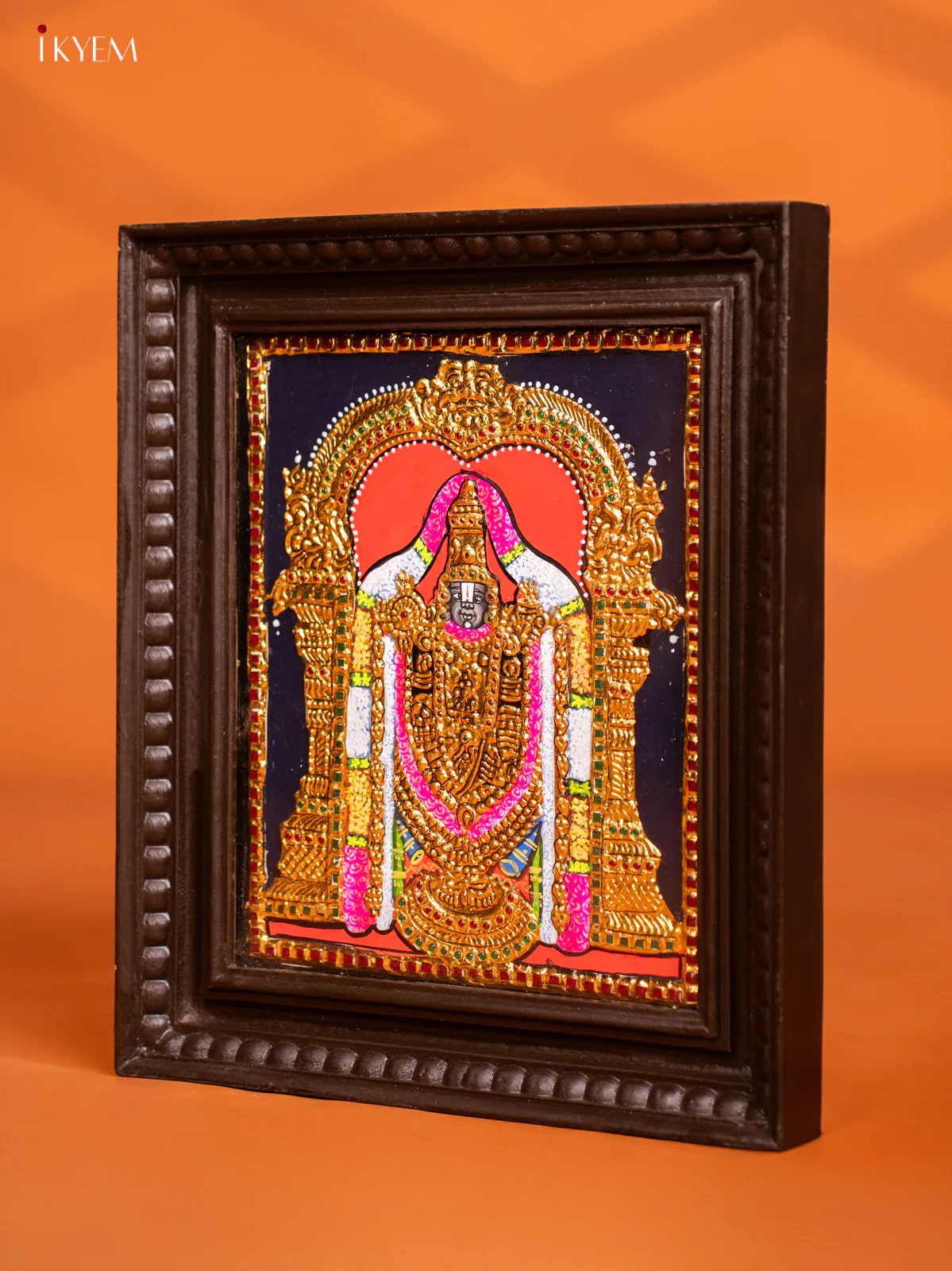 Tirupati Balaji Tanjore Painting - (13×15) Inch - KF10256 - Image 3