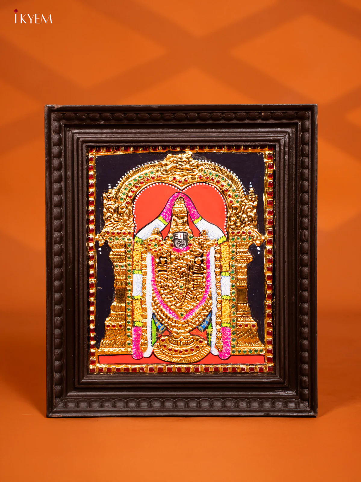 Tirupati Balaji Tanjore Painting - (13×15) Inch - KF10257