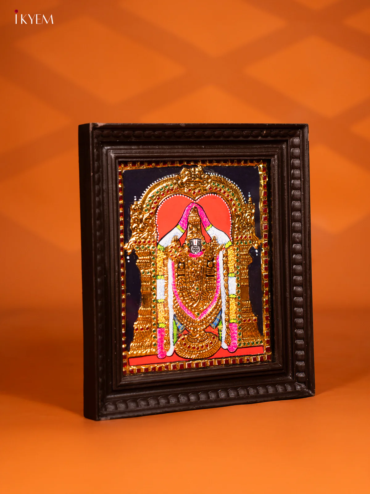Tirupati Balaji Tanjore Painting - (13×15) Inch - KF10257 - Image 2