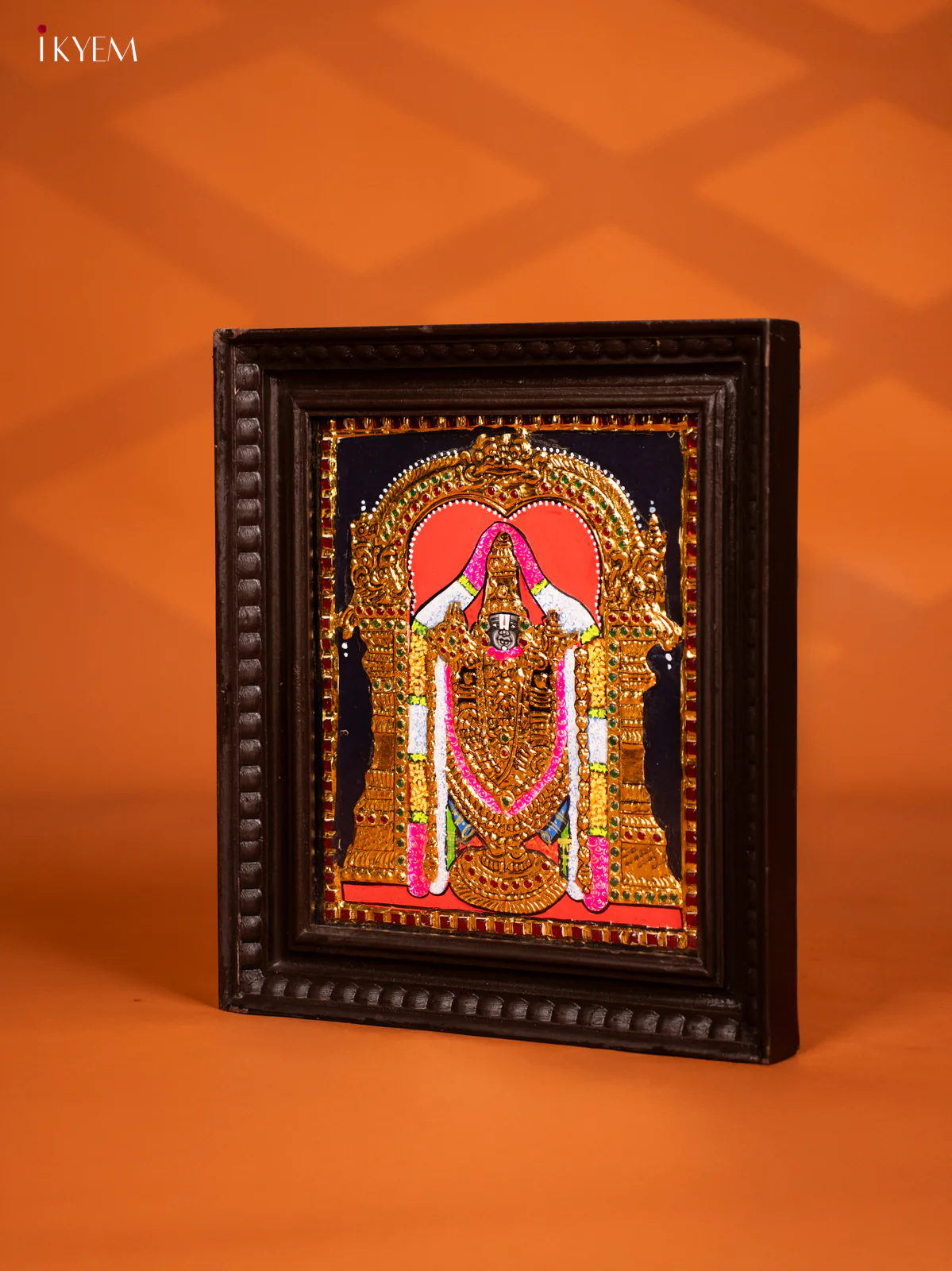 Tirupati Balaji Tanjore Painting - (13×15) Inch - KF10257 - Image 3