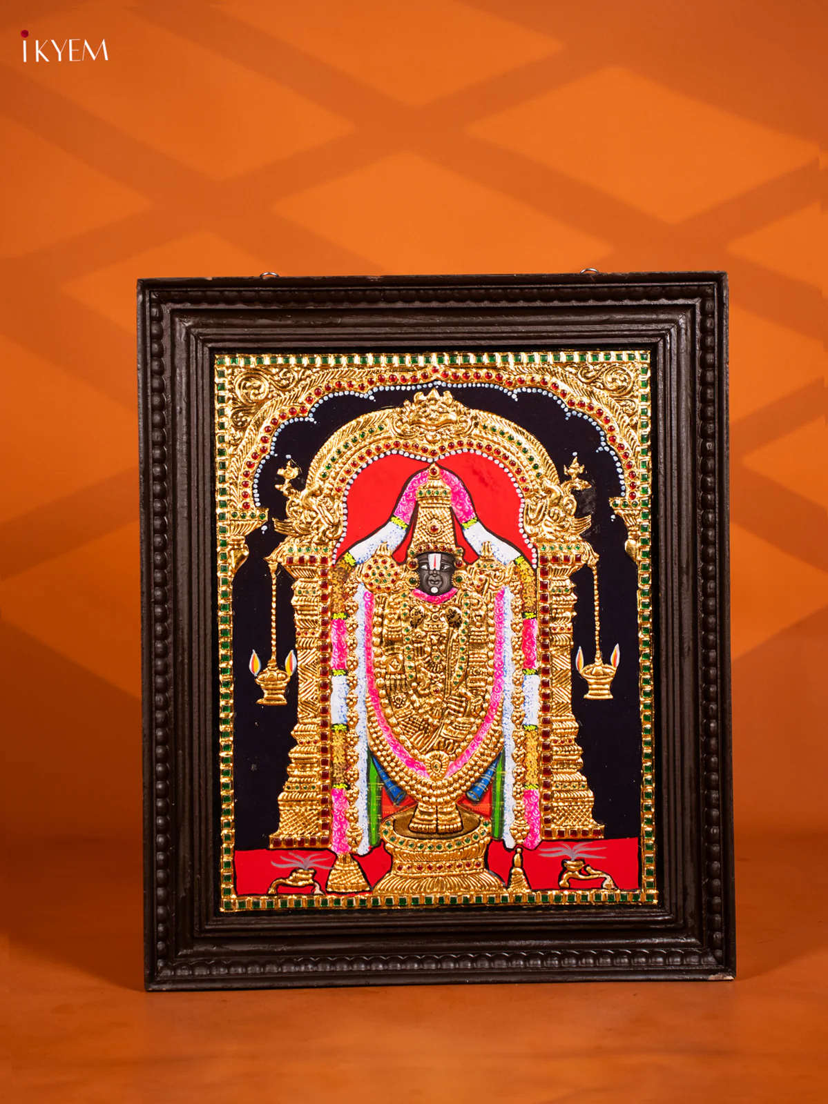 Tirupati Balaji Tanjore painting - (23x20) Inch - KF10272