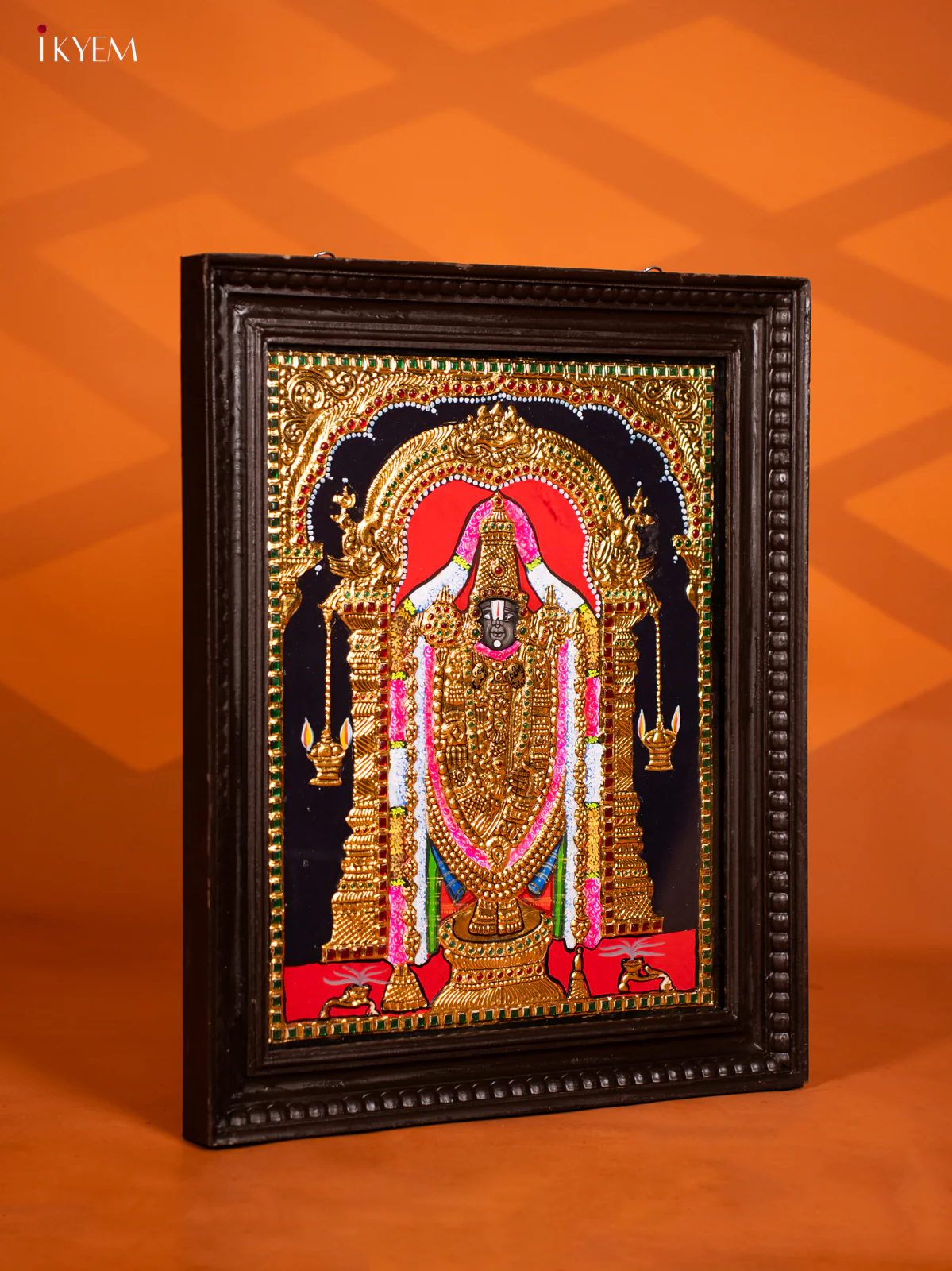 Tirupati Balaji Tanjore painting - (23x20) Inch - KF10272 - Image 2