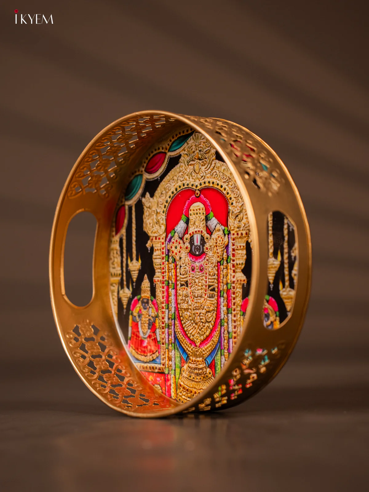 Timeless Lord Balaji With Aandaal Printed Metal Tray - KH05121 - Image 2