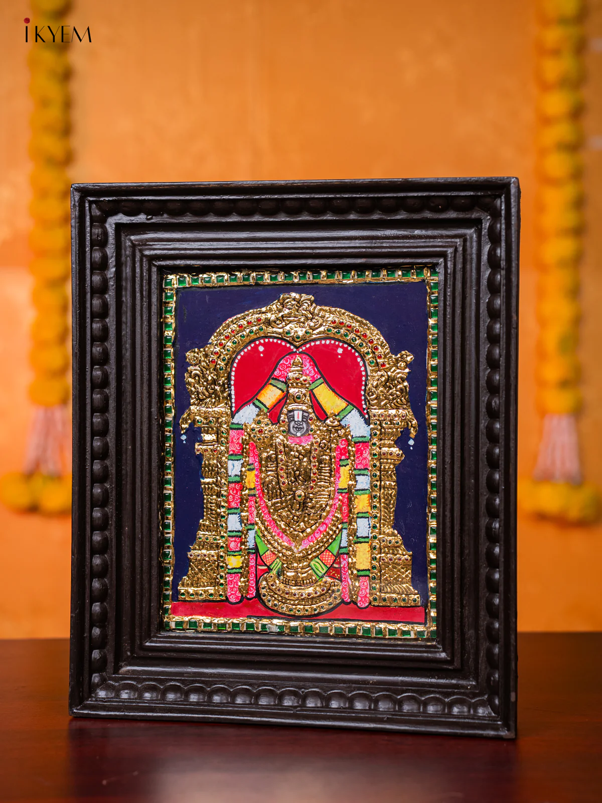 Stunning Lord Tirupati Balaji Tanjore painting (13*11 Inches) - KJ03115 - Image 2