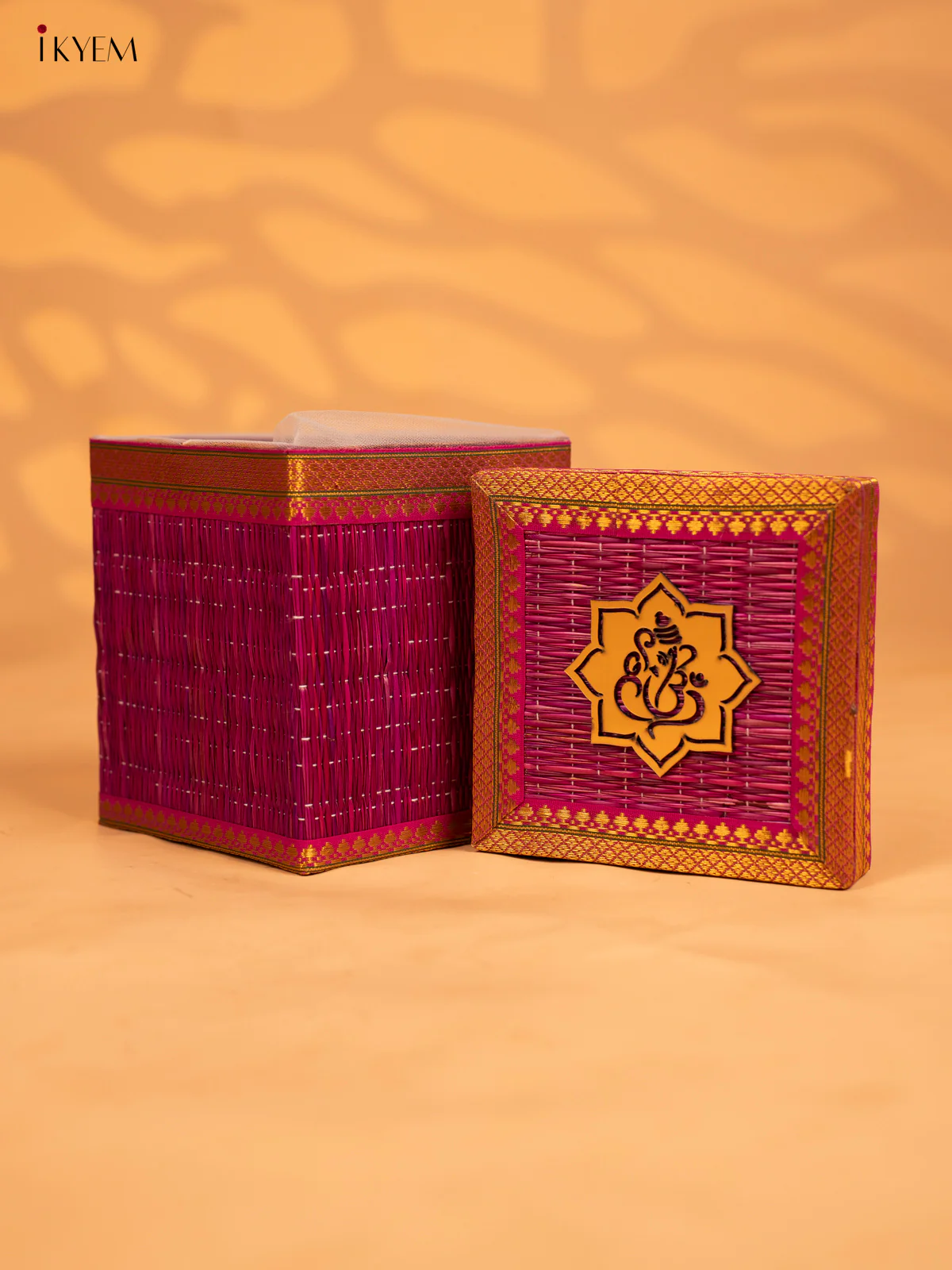 Violet Korai Gift Box with Net Potli - KB17144