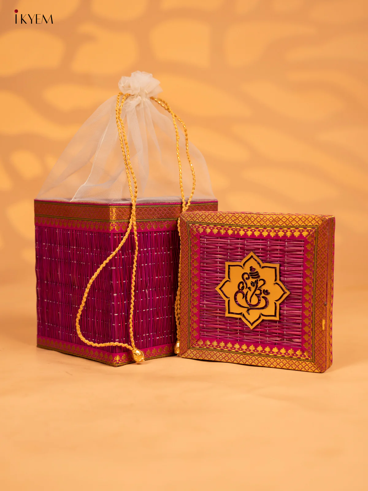 Violet Korai Gift Box with Net Potli - KB17144 - Image 2