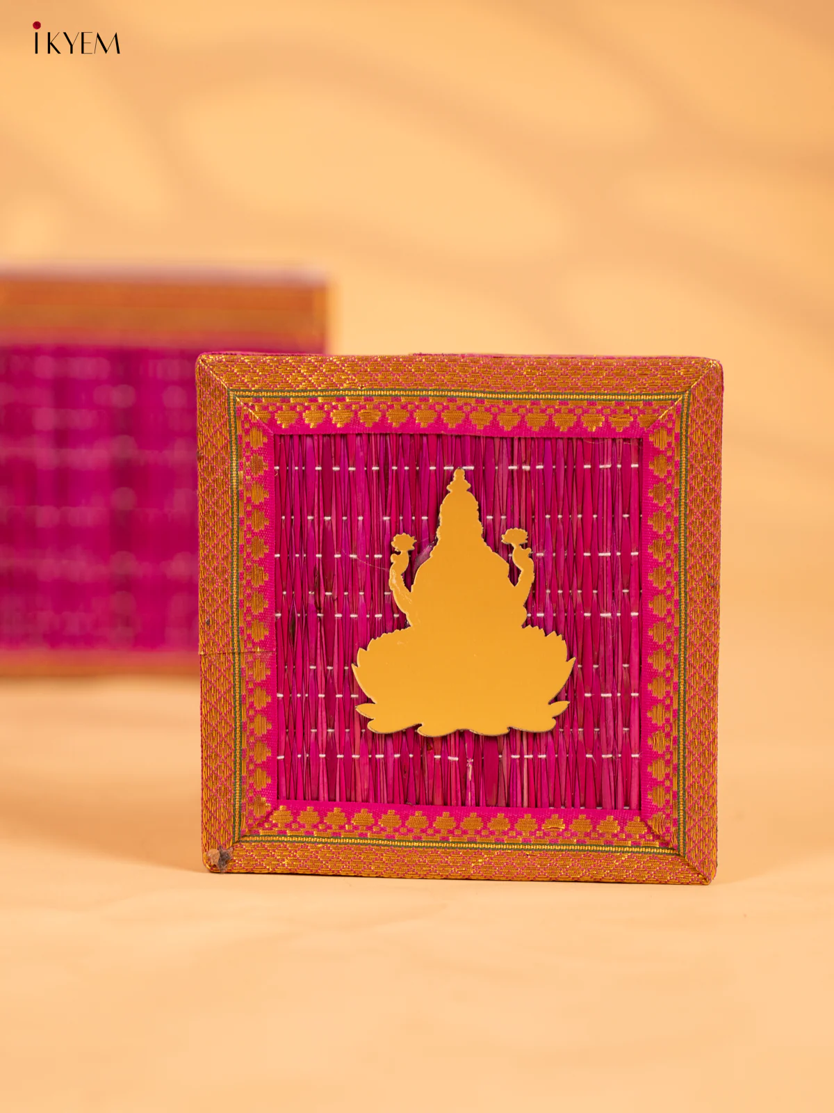 Violet Korai Gift Box with Net Potli & Lakshmi Motif - KB17138 - Image 3