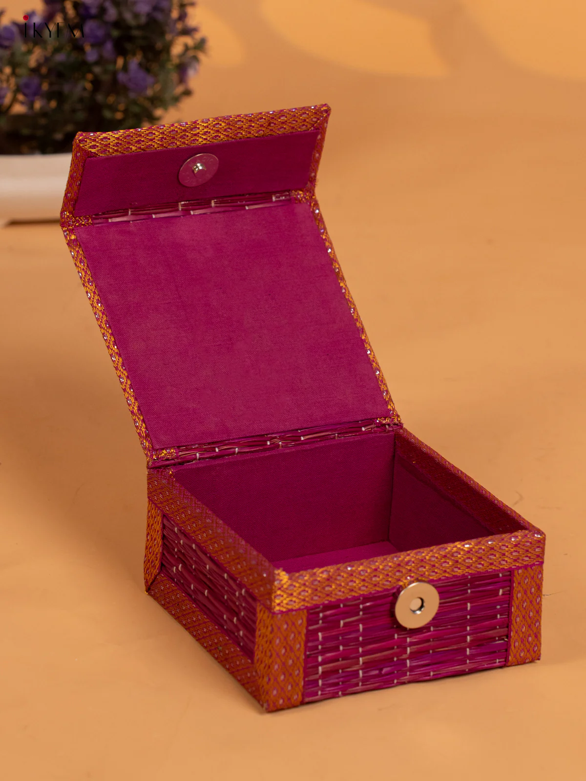 Violet Decorative Foldable Korai Trinket Box - KB17155 - Image 2