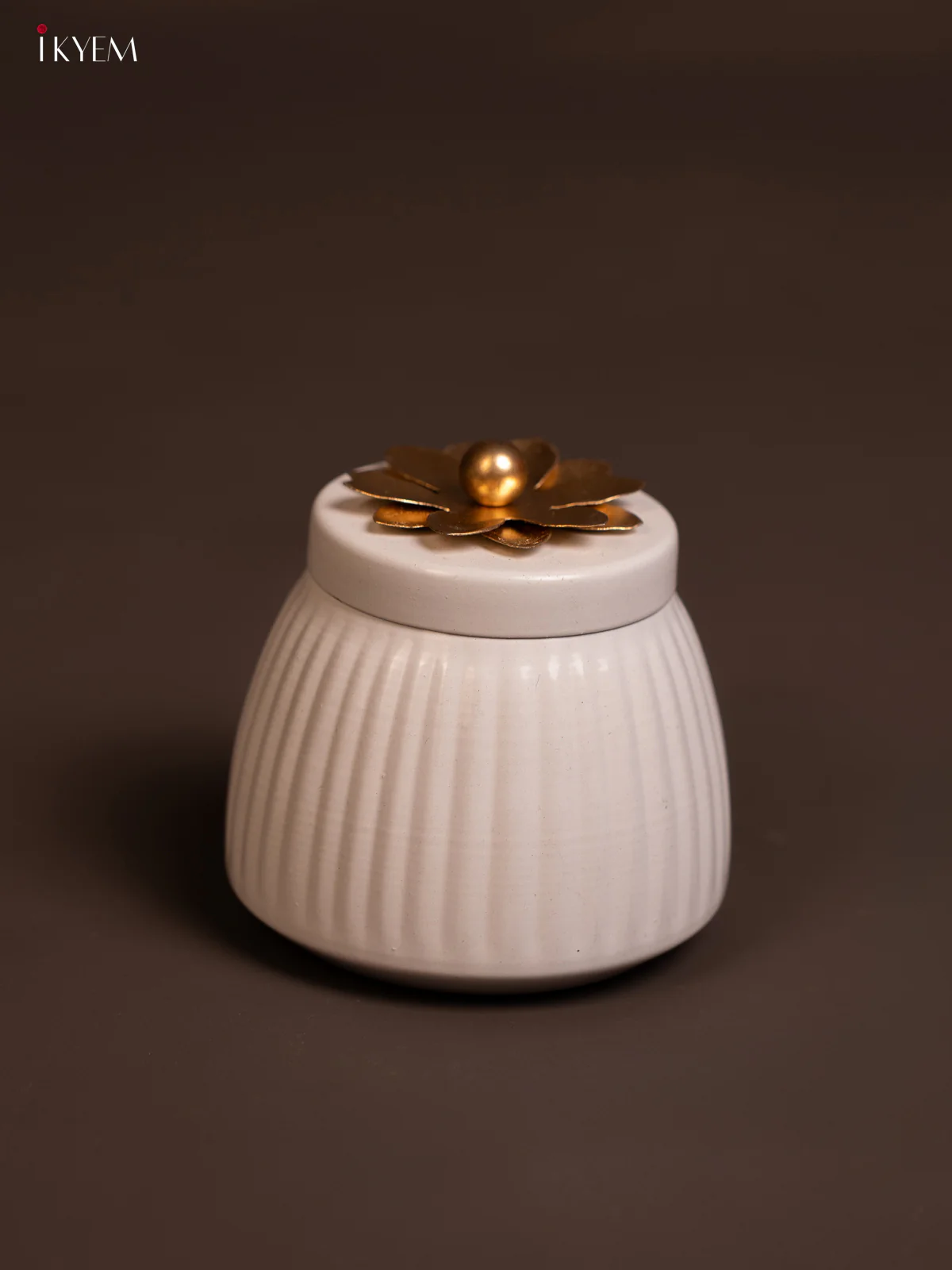 Elegant Metal Dry Fruits Box in White - KE06113